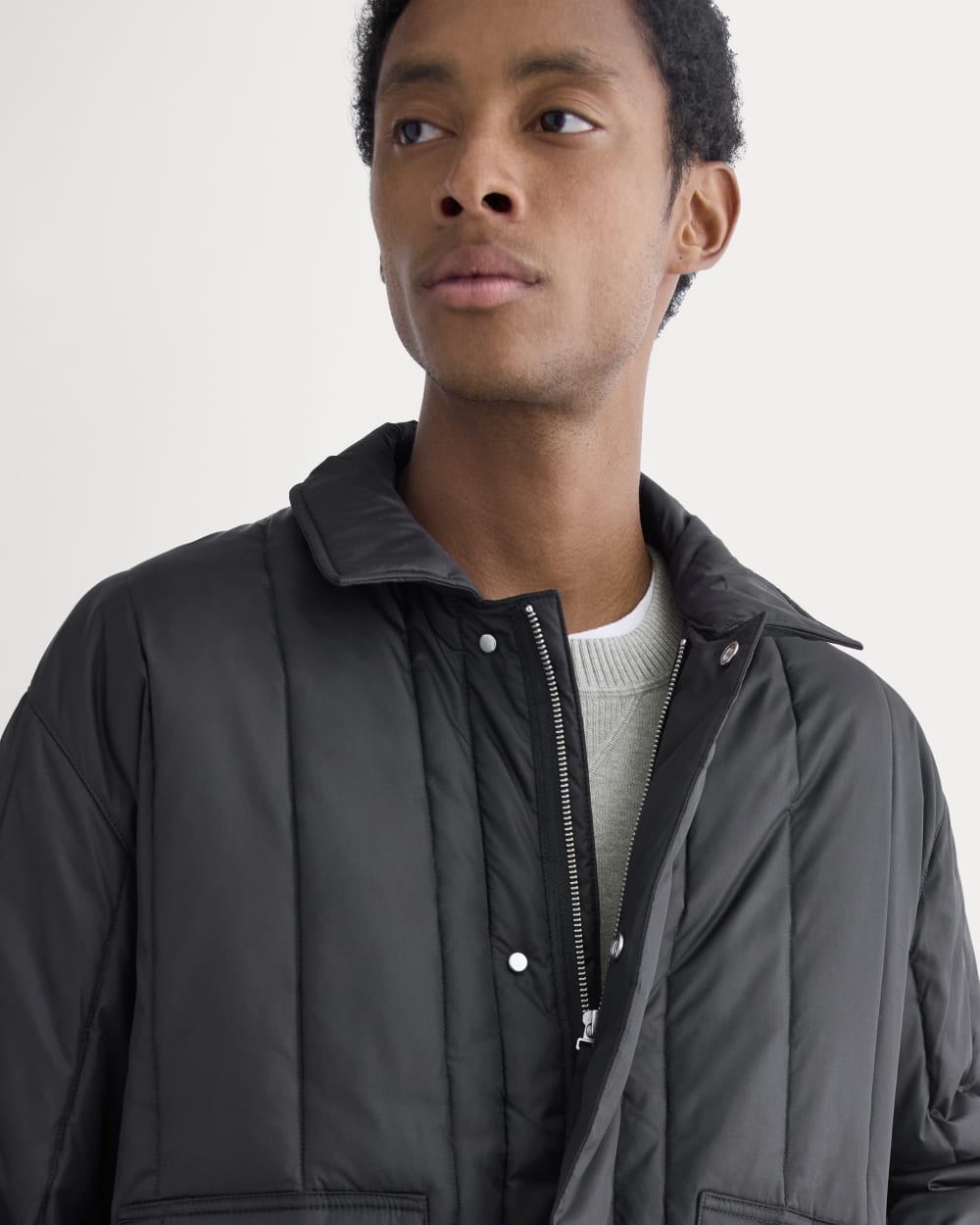 ReNew Vertical-Quilted Jacket | Black - Image 4
