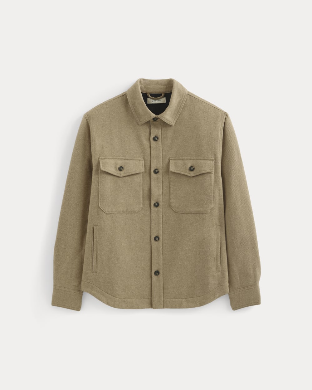 Heavyweight Waffle Twill Overshirt | Dark Heathered Camel - Image 2