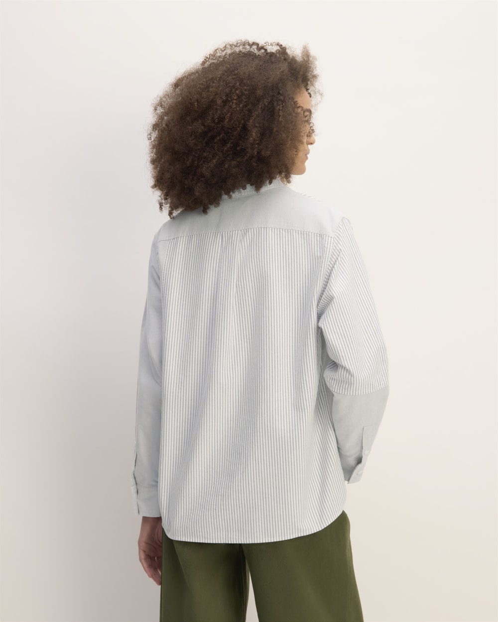 The Everlane x Marques' Almeida Patchwork Relaxed Shirt | Grey Stripe Patchwork - Image 6
