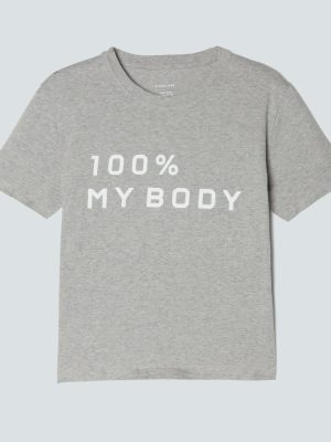 The 100% My Body Box-Cut Tee |  Heathered Grey