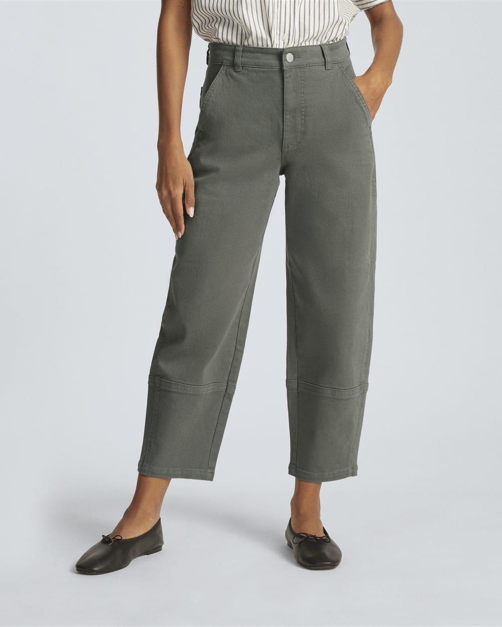 The Utility Barrel Pant | Pewter Green | Tall - Image 3