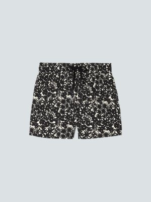The Seersucker Boxer Short | Black / Canvas Floral