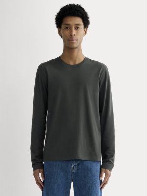 The Essential Organic Long-Sleeve Tee | Washed Black