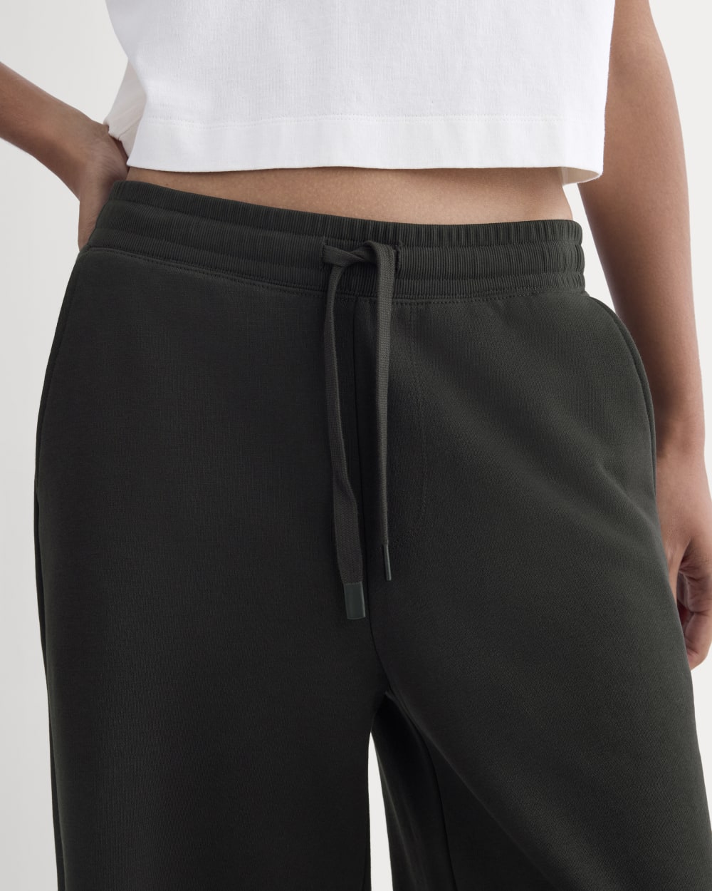 Luxe Fleece Wide-Leg Sweatpant | Black - Image 4