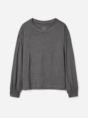 The Organic Cotton Long-Sleeve Tee | Charcoal