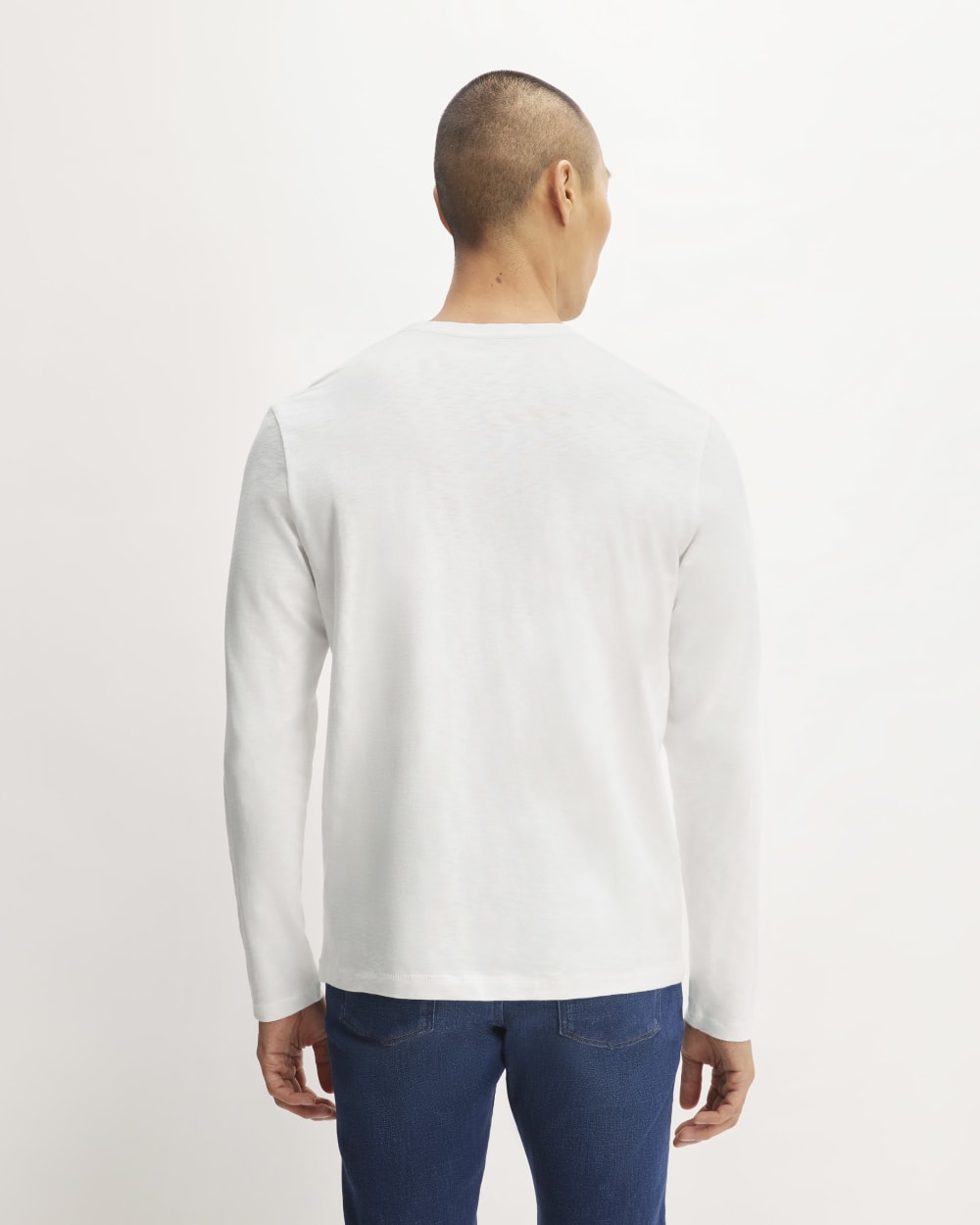 The Slub Long-Sleeve Henley | White - Image 4