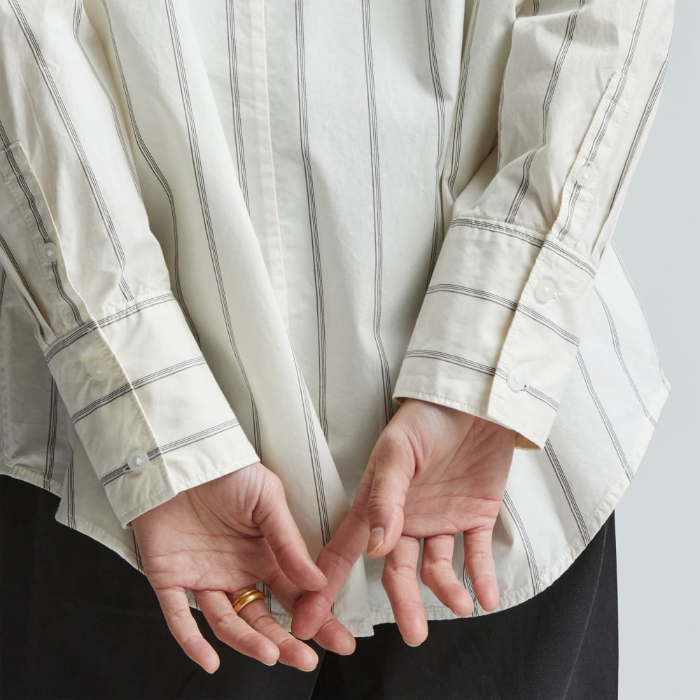 The Oversized Poplin Shirt | Black / Canvas Tan - Image 5