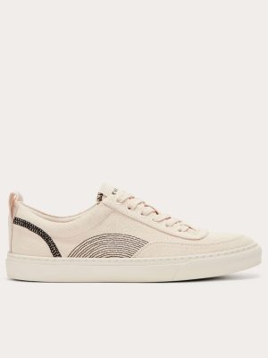 The Tread-Bare Sneaker | Natural Canvas / Black