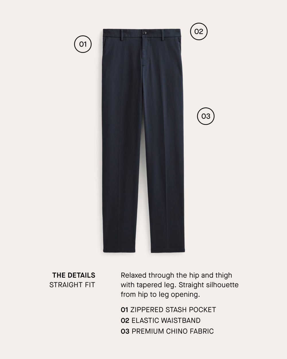 The Transit Chino | Trench Coat Khaki | Straight - Image 4