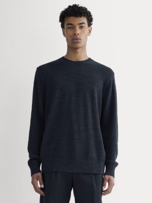 The Cotton Linen Pullover | Navy
