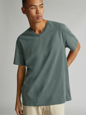 The Organic Cotton V-Neck Tee | Green Balsam