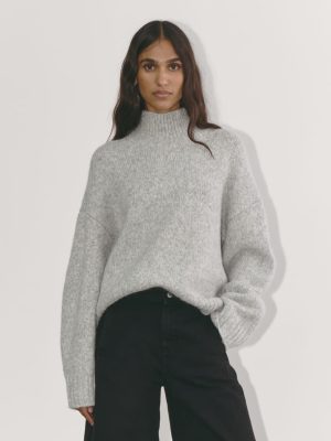 The Cloud Oversized Turtleneck | Heather Grey