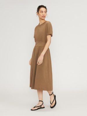 The Organic Cotton Waisted Dress | Toasted Coconut