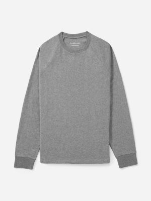 The Premium-Weight Long-Sleeve Crew | Uniform | Mid Heathered Grey