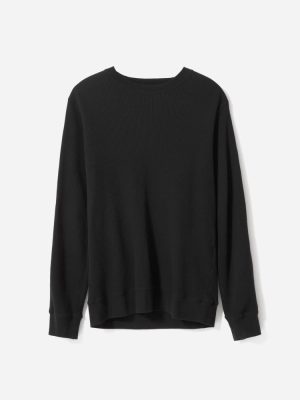 The Waffle Long-Sleeve Crew Tee | Black