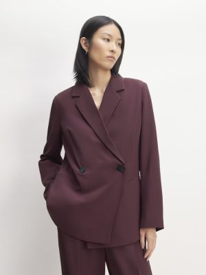 The Drapey Blazer | Burgundy