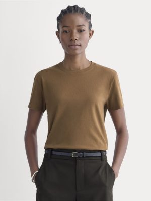 The Box-Cut Tee in Essential Cotton | Toffee | No Pocket