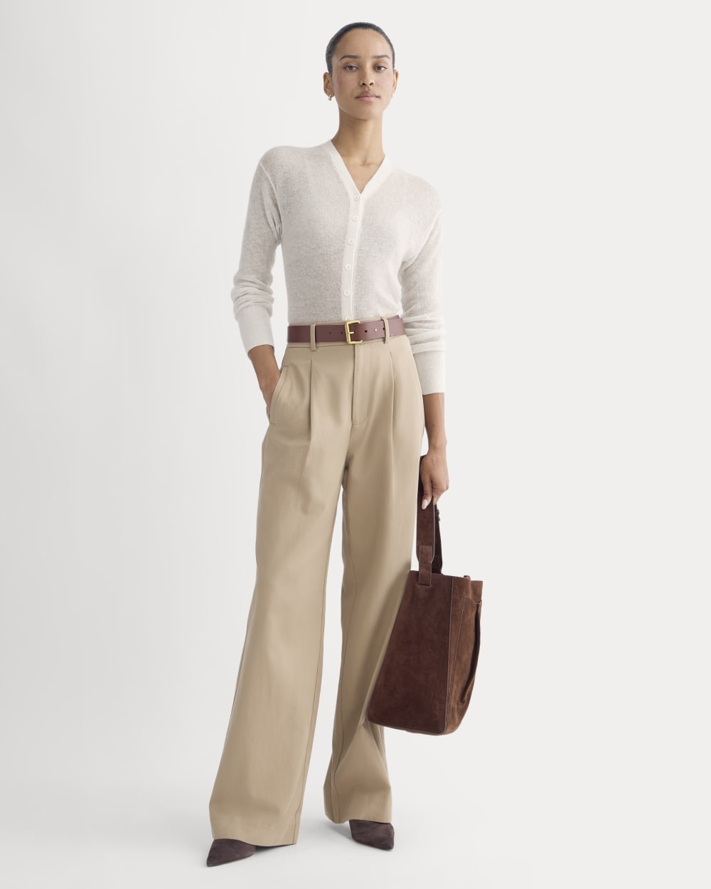 The Air Alpaca ? High V Cardigan | Birch - Image 3