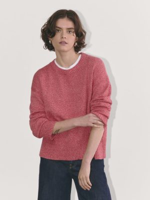 The Boxy Sweater in Everyday Cotton | Pink Peony / Classic Red