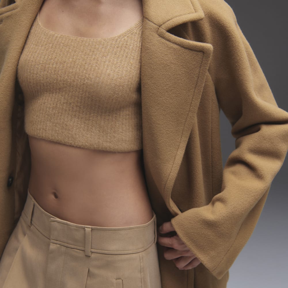 The Italian ReWool? Long Peacoat | Camel - Image 8