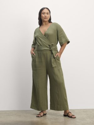 The Wrap Jumpsuit in Linen | Kalamata