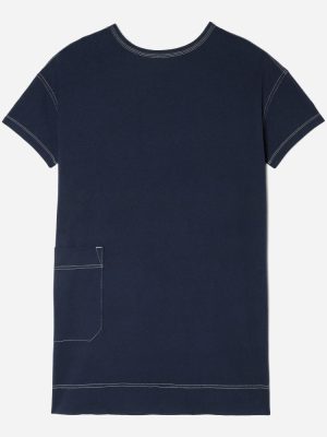 The Oversized Mariner Dress |  Navy / White