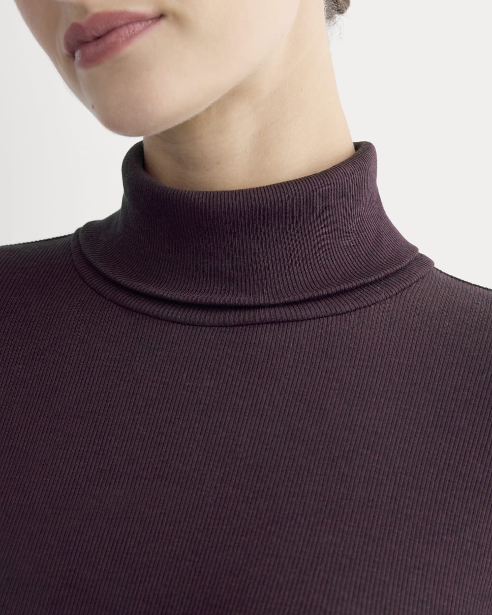 The Luxe Rib Turtleneck | Heathered Port Royale - Image 4