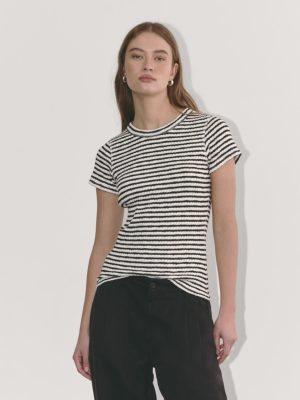 The Cozy Rib Tee | Black / Bone