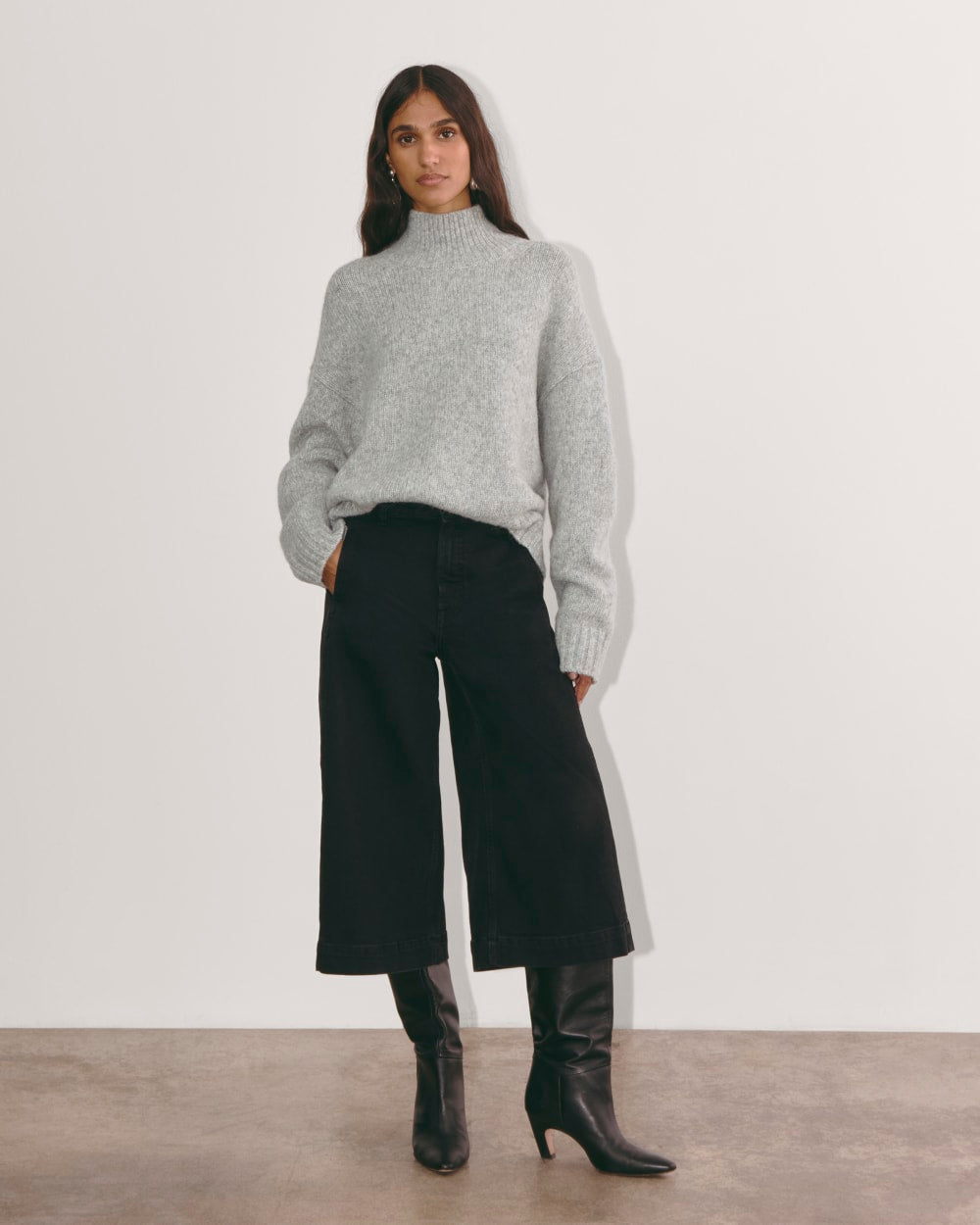 The Cloud Oversized Turtleneck | Heather Grey - Image 4