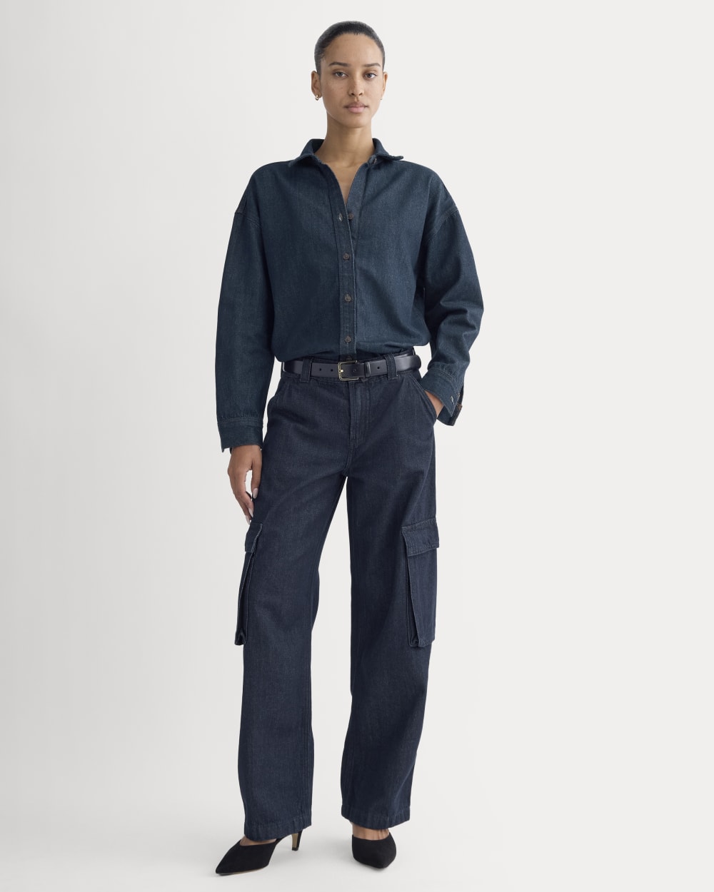 The Oversized Denim Shirt | Tungsten Rinse - Image 3
