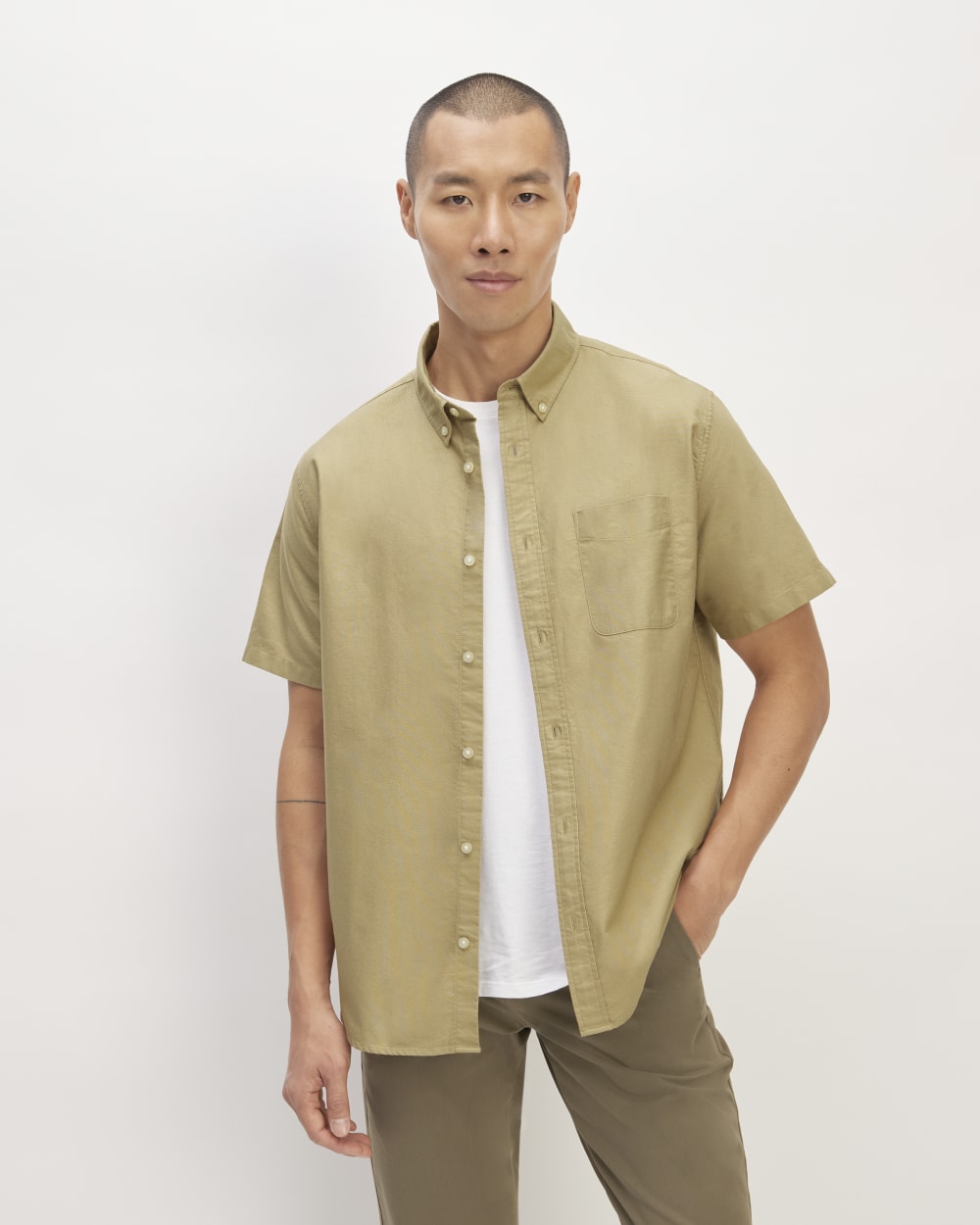 The Organic Short Sleeve Oxford Shirt | Cornstalk