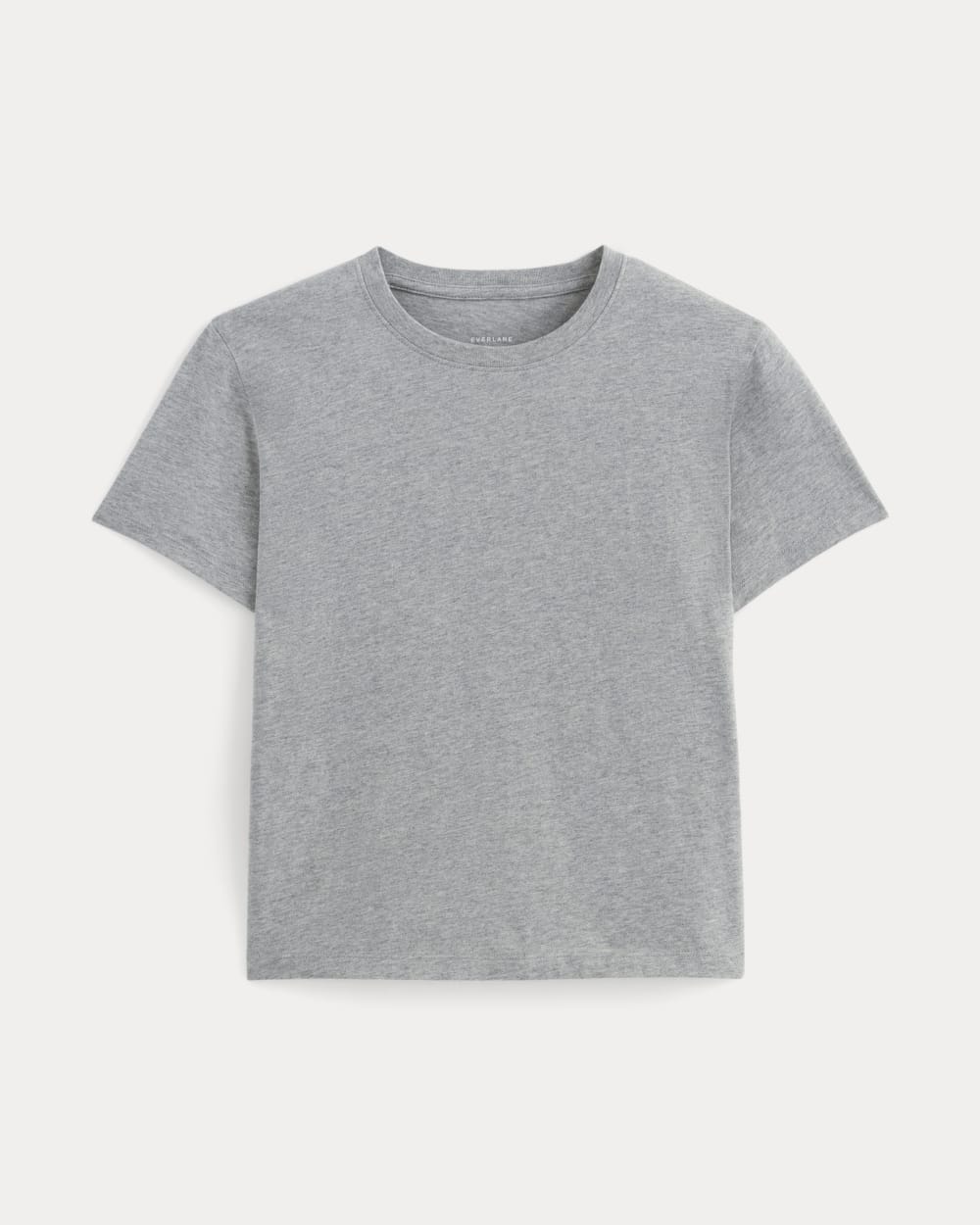 The Box-Cut Tee in Essential Cotton | Heathered Grey | No Pocket - Image 2