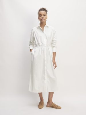 The Supima? Cotton Midi Shirt Dress | White