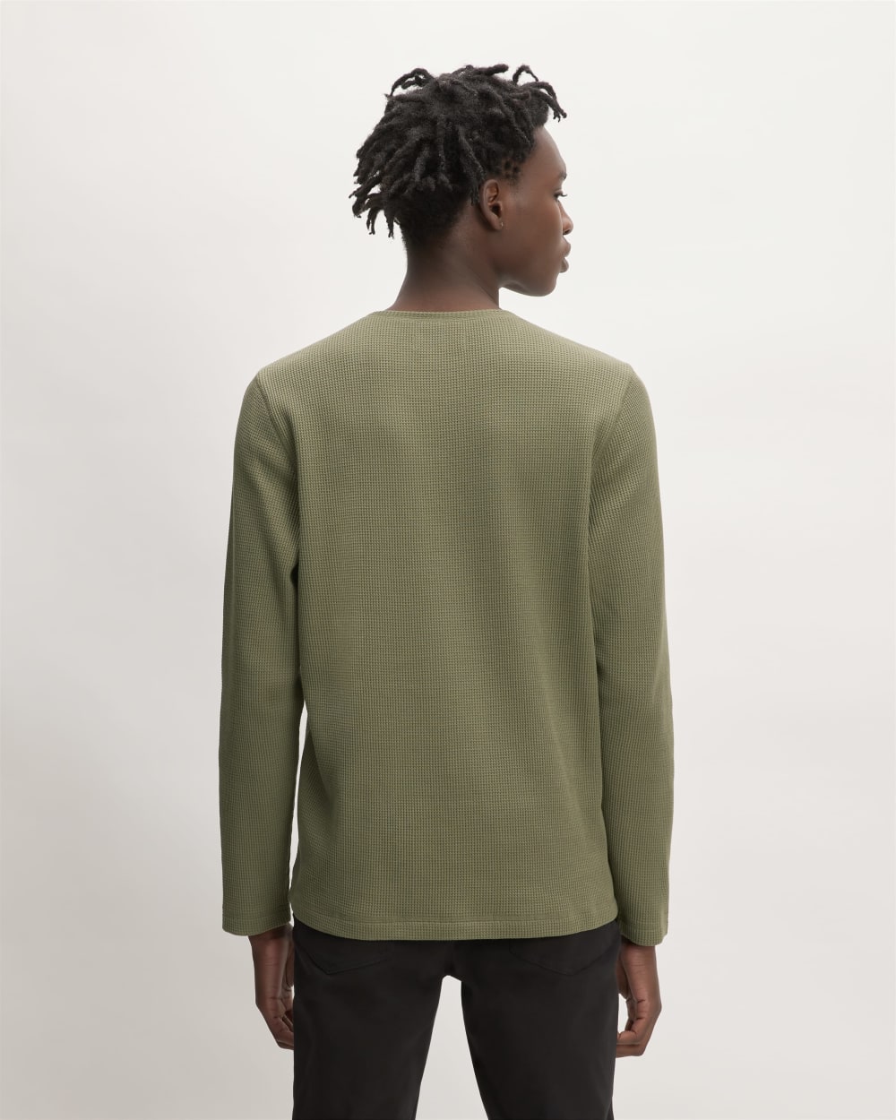 The Waffle Long-Sleeve Henley | Kalamata - Image 4