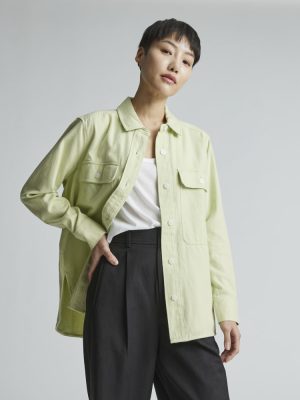 The Classic Cotton Flannel Shirt | Seafoam Green