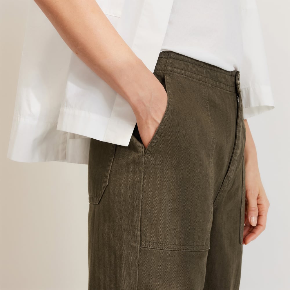 The Organic Cotton Herringbone Pant | Beech - Image 4