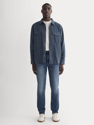 The Relaxed 4-Way Stretch Organic Jean | Uniform | Dark Indigo Fade