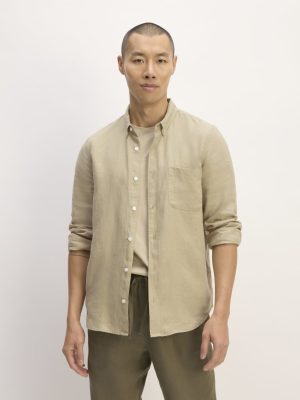 The Classic Shirt in Linen | Trench Coat Khaki
