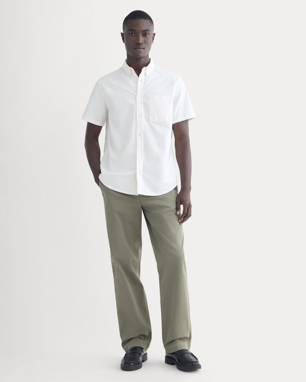 The Organic Short Sleeve Oxford Shirt | White - Image 3