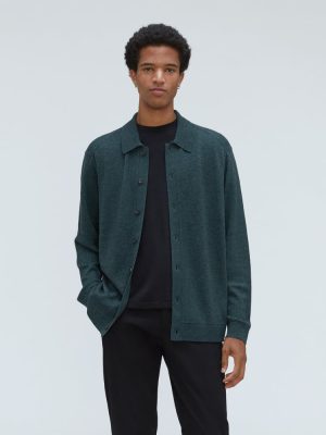 The Merino-Blend Sweater Polo | Deep Teal