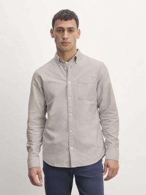 The Slim Oxford Shirt | Gray Houndstooth | Standard