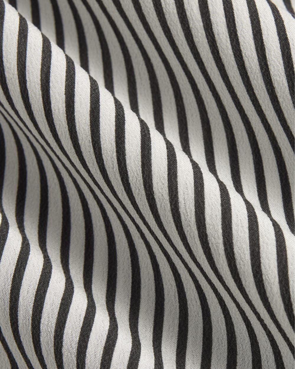 The Must-Have Shirt in Washable Silk | Black Micro Stripe - Image 6
