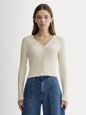 The Cozy Rib Cardigan | Bone