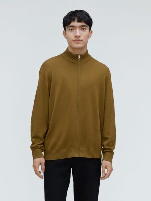 The No-Sweat Full Zip Sweater | Tapenade