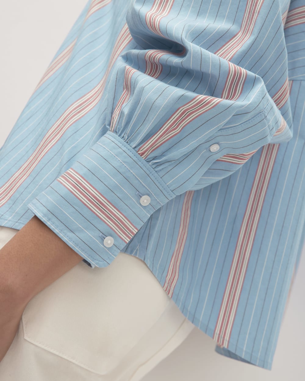 The Oversized Raglan Shirt | Parisian Blue / Black / Rusted Red / Bone - Image 5