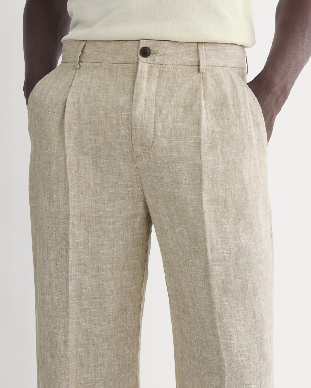 The Linen Pleated Trouser | Cornstalk Chambray - Image 4