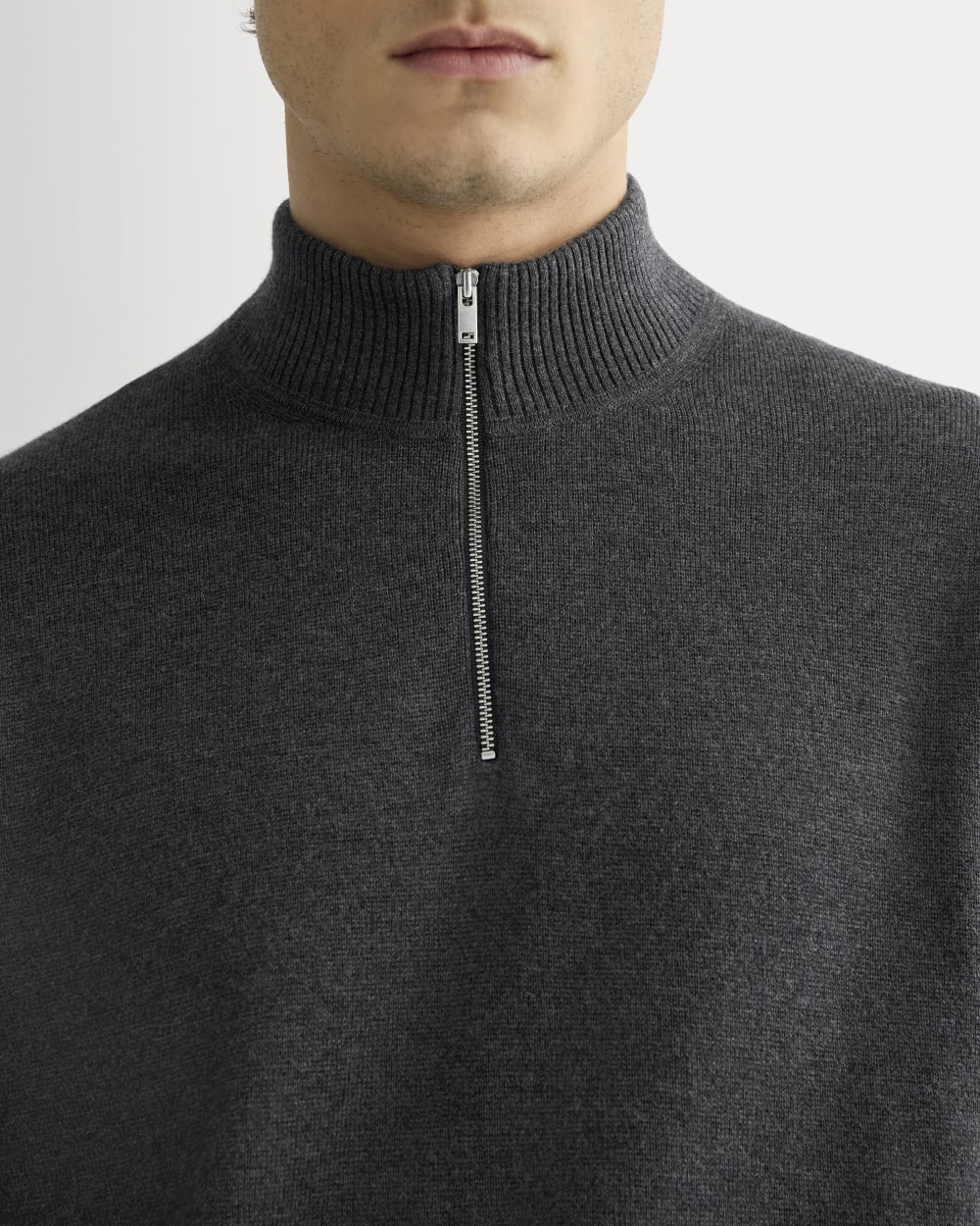 The No-Sweat Quarter-Zip | Heathered Ash - Image 4