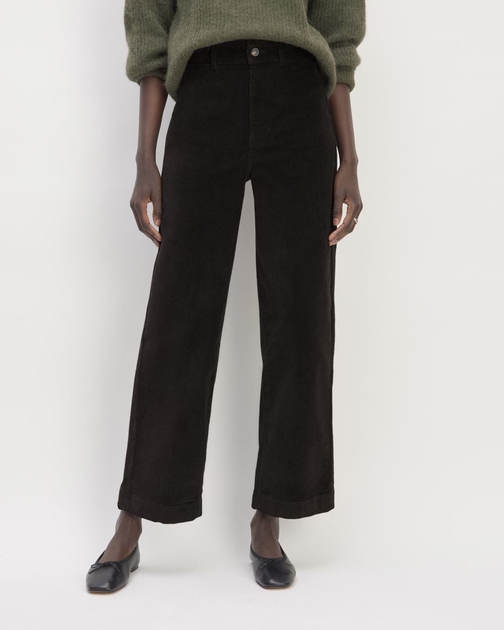 The Corduroy Wide-Leg Pant | Black - Image 3