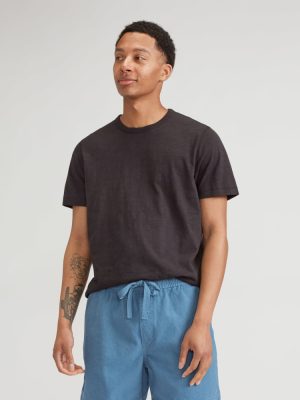 The Cotton Slub Crew | Black