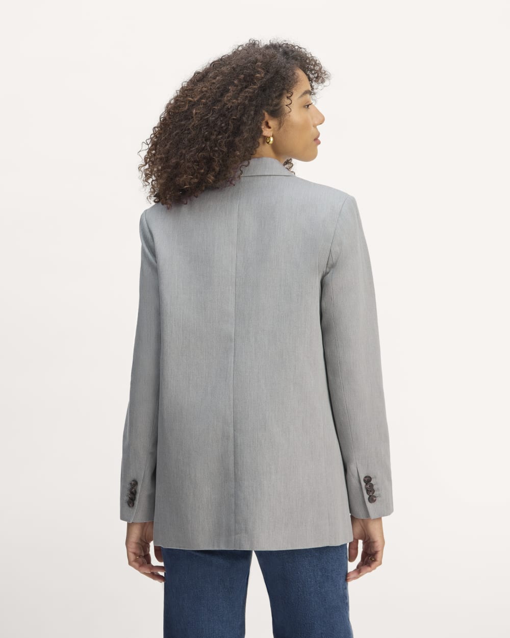 The Oversized Blazer in Buttersmooth | Heather Steel - Image 6
